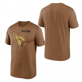 Men's Arizona Cardinals Brown 2023 Salute To Service Legend Performance T-Shirt